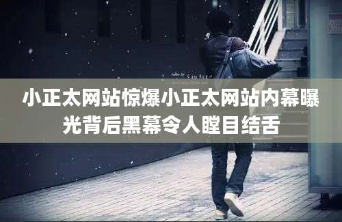 小正太网站惊爆小正太网站内幕曝光背后黑幕令人瞠目结舌