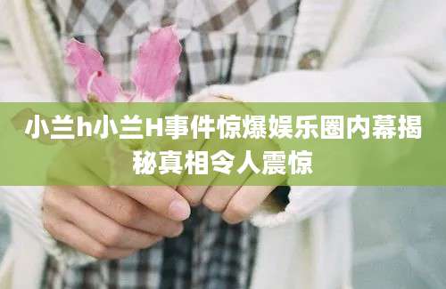 小兰h小兰H事件惊爆娱乐圈内幕揭秘真相令人震惊