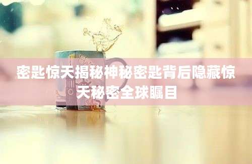 密匙惊天揭秘神秘密匙背后隐藏惊天秘密全球瞩目