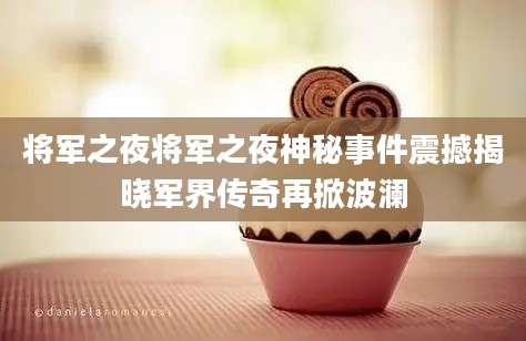 将军之夜将军之夜神秘事件震撼揭晓军界传奇再掀波澜