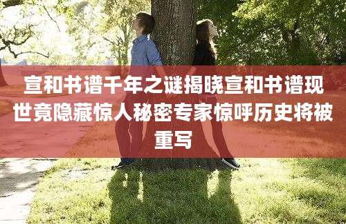 宣和书谱千年之谜揭晓宣和书谱现世竟隐藏惊人秘密专家惊呼历史将被重写