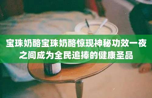 宝珠奶酪宝珠奶酪惊现神秘功效一夜之间成为全民追捧的健康圣品