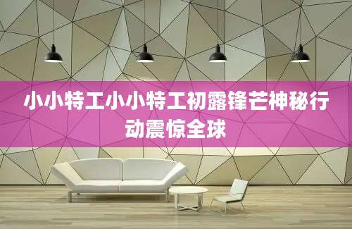 小小特工小小特工初露锋芒神秘行动震惊全球