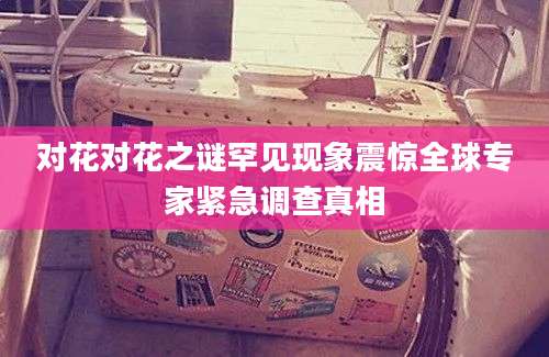 对花对花之谜罕见现象震惊全球专家紧急调查真相
