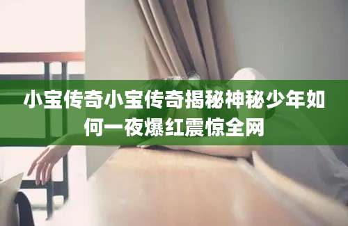 小宝传奇小宝传奇揭秘神秘少年如何一夜爆红震惊全网