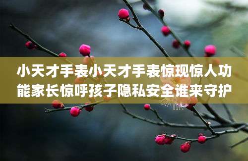 小天才手表小天才手表惊现惊人功能家长惊呼孩子隐私安全谁来守护