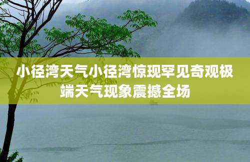 小径湾天气小径湾惊现罕见奇观极端天气现象震撼全场