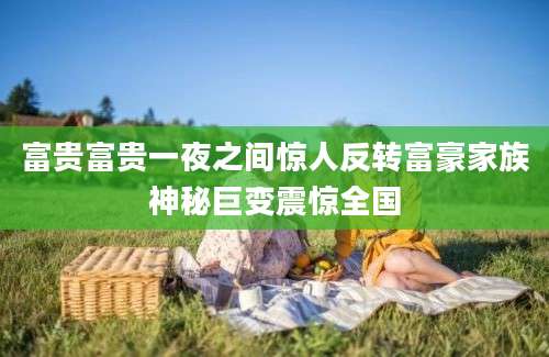 富贵富贵一夜之间惊人反转富豪家族神秘巨变震惊全国