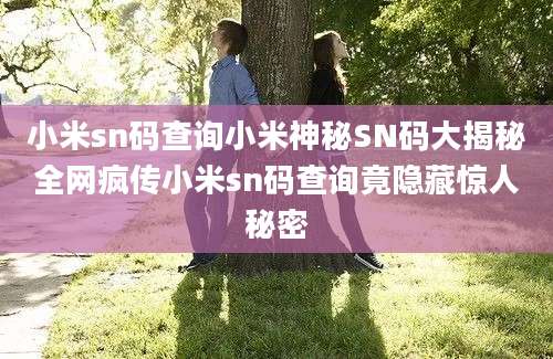 小米sn码查询小米神秘SN码大揭秘全网疯传小米sn码查询竟隐藏惊人秘密