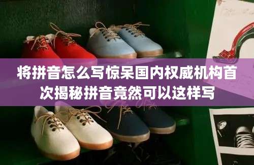 将拼音怎么写惊呆国内权威机构首次揭秘拼音竟然可以这样写