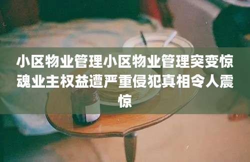 小区物业管理小区物业管理突变惊魂业主权益遭严重侵犯真相令人震惊