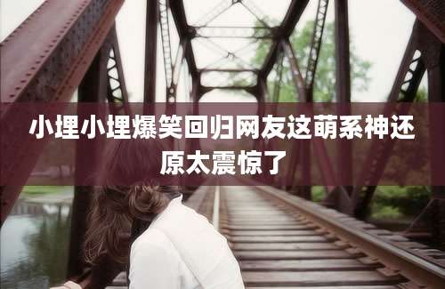 小埋小埋爆笑回归网友这萌系神还原太震惊了