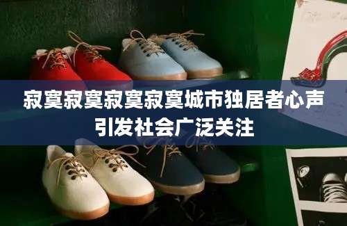 寂寞寂寞寂寞寂寞城市独居者心声引发社会广泛关注