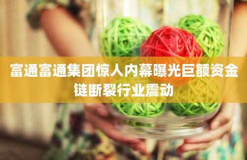 富通富通集团惊人内幕曝光巨额资金链断裂行业震动