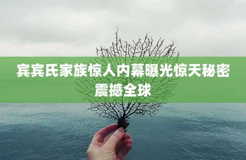 宾宾氏家族惊人内幕曝光惊天秘密震撼全球