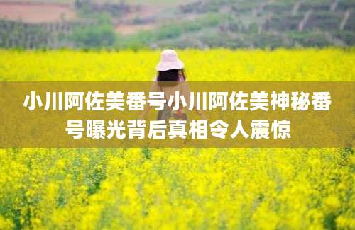 小川阿佐美番号小川阿佐美神秘番号曝光背后真相令人震惊
