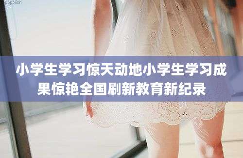 小学生学习惊天动地小学生学习成果惊艳全国刷新教育新纪录