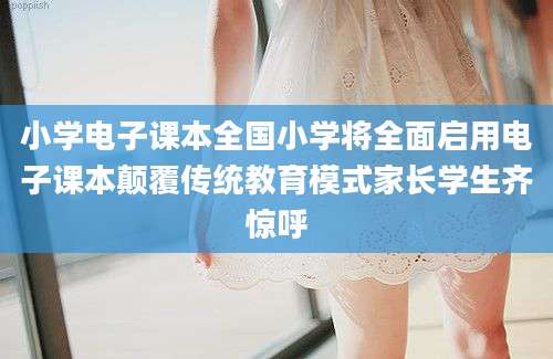 小学电子课本全国小学将全面启用电子课本颠覆传统教育模式家长学生齐惊呼