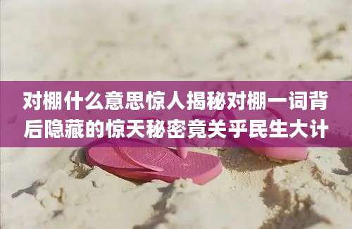 对棚什么意思惊人揭秘对棚一词背后隐藏的惊天秘密竟关乎民生大计