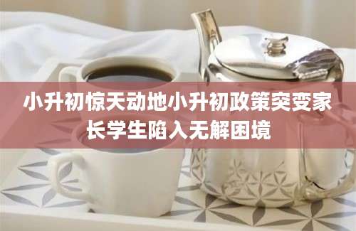 小升初惊天动地小升初政策突变家长学生陷入无解困境