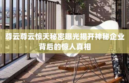 尊云尊云惊天秘密曝光揭开神秘企业背后的惊人真相