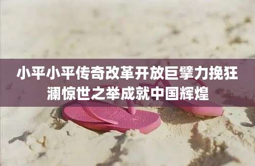 小平小平传奇改革开放巨擘力挽狂澜惊世之举成就中国辉煌