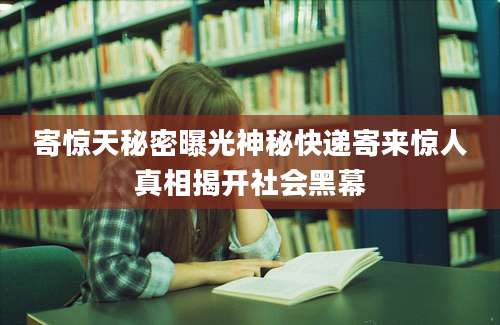 寄惊天秘密曝光神秘快递寄来惊人真相揭开社会黑幕