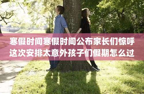 寒假时间寒假时间公布家长们惊呼这次安排太意外孩子们假期怎么过