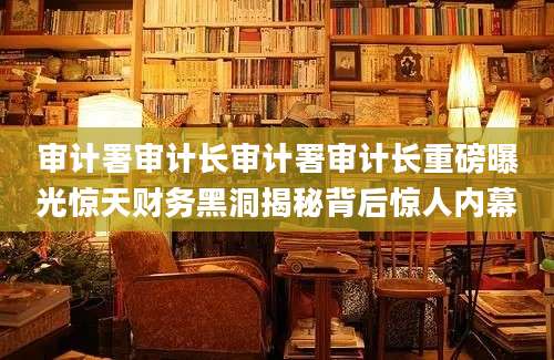 审计署审计长审计署审计长重磅曝光惊天财务黑洞揭秘背后惊人内幕