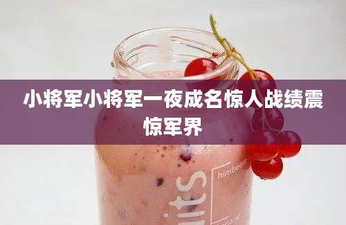 小将军小将军一夜成名惊人战绩震惊军界