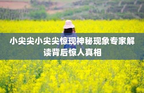 小尖尖小尖尖惊现神秘现象专家解读背后惊人真相