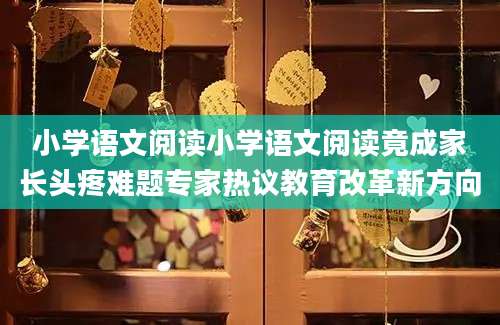 小学语文阅读小学语文阅读竟成家长头疼难题专家热议教育改革新方向