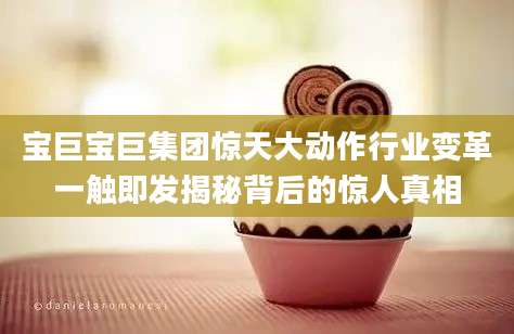 宝巨宝巨集团惊天大动作行业变革一触即发揭秘背后的惊人真相