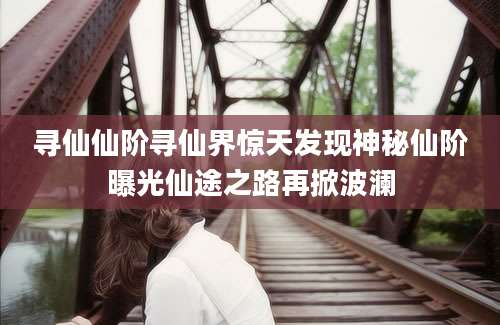 寻仙仙阶寻仙界惊天发现神秘仙阶曝光仙途之路再掀波澜